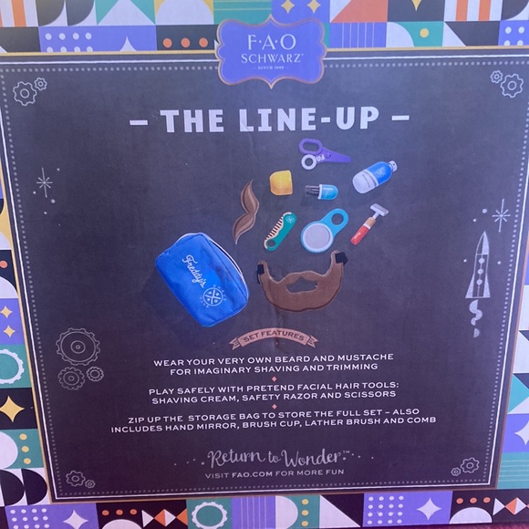 NWT FAO Schwarz First Barber Pretend Grooming Kit - Picture 2 of 2